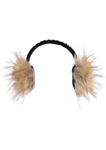 detail Dámské klapky na uši Goldbergh Fluffy Earwarmers Latte