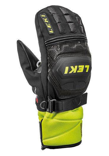 detail Dětské lyžařské rukavice Leki Worldcup Race Coach Flex S GTX Junior Mi – Black/Ice Lemon 