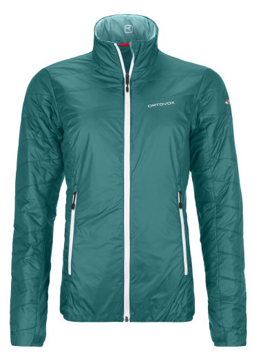 detail Dámská bunda Ortovox Swisswool Piz Bial Jacket W Pacific Green
