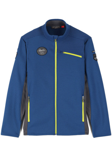 detail Pánský svetr Spyder Bandit Wengen Full Zip Blue/Yellow