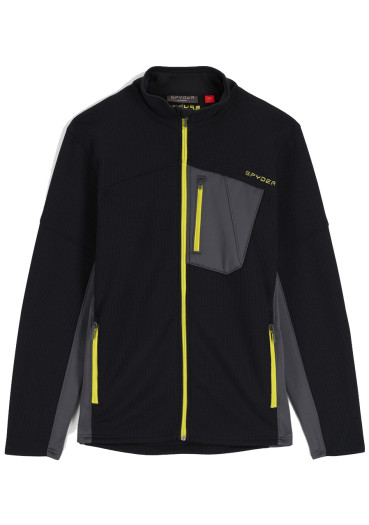 detail Pánský svetr Spyder Bandit Full Zip Black/Yellow