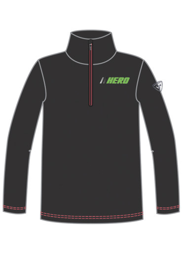 detail Dětský rolák Rossignol Boy Hero 1/2 Zip Warm Stretch Black