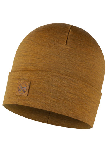 detail Čepice Buff 111170.118.10 Merino Heavyweight Beanie Solid Mustard