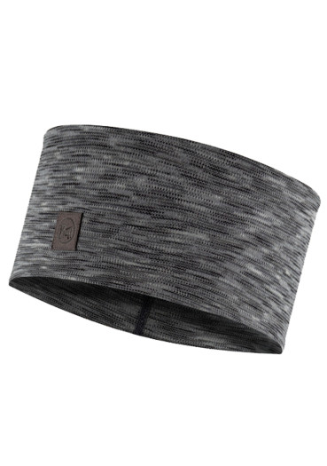 detail Čelenka Buff 129735.952.10 Merino Wide Headband Multistripes Fog Grey