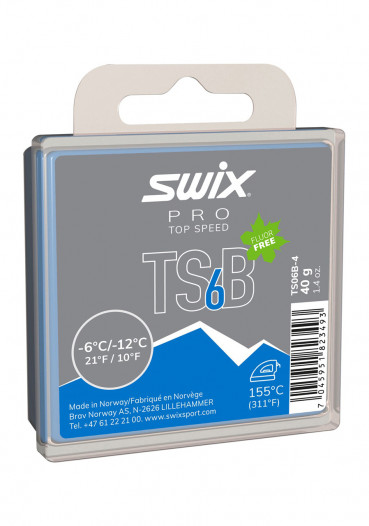 detail Skluzný vosk Swix TS06B-4 Top Speed B,modrý,-6°C/-12°C,40g