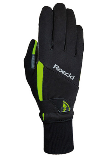 detail Běžkařské rukavice Roeckl Lappi 2 – Black / Yellow
