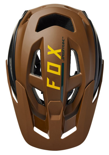 detail Cyklistická helma Fox Speedframe Pro Blocked, Ce Nutmeg
