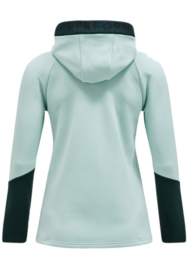 detail Peak Performance W Rider Zip Hood Delta Green/Scarab Green
