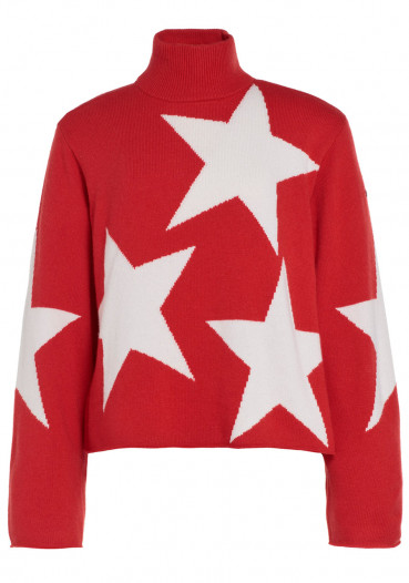 detail Dámský svetr Goldbergh Rising Star Long Sleeve Knit Sweater Flame