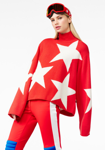 detail Dámský svetr Goldbergh Rising Star Long Sleeve Knit Sweater Flame