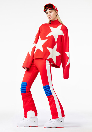 detail Dámský svetr Goldbergh Rising Star Long Sleeve Knit Sweater Flame