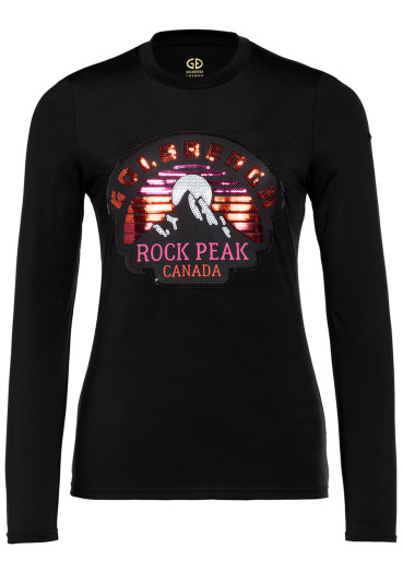 detail Dámské tričko Goldbergh Rock Peak Long Sleeve Tee Black