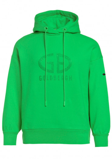 detail Dámská mikina Goldbergh Sparkling Hooded Sweater Flash Green