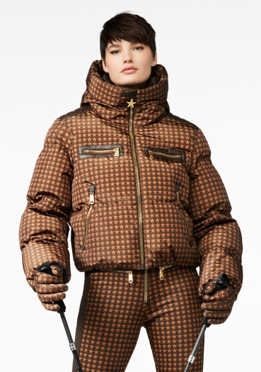 detail Dámská bunda Goldbergh Track Ski Jacket Dark Brown