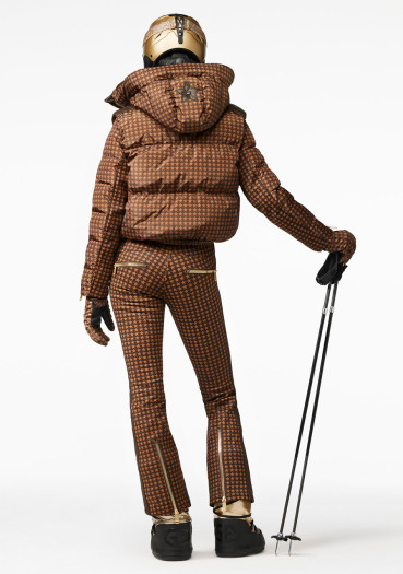 detail Dámská bunda Goldbergh Track Ski Jacket Dark Brown