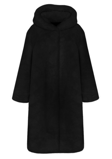 detail High Society Paloma faux fur coat 5000 black/white