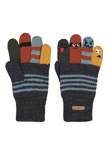 detail Barts Puppeteer Gloves Dark Heather