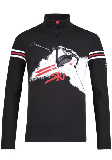 detail Pánský svetr Newland N3 3392/108 Man 1/2 Zip Black/White