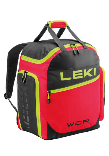 detail Taška Leki Skiboot Bag WCR / 60L, bright red-black-neonyellow, 50 x 40 x 30 cm