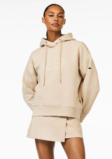 detail Dámská mikina Goldbergh Harvard Hoodie White Sand