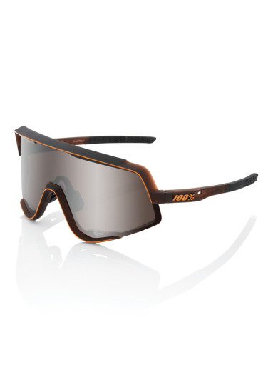 detail 100% GLENDALE - Matte Translucent Brown Fade - HiPER Silver Mirror Lens