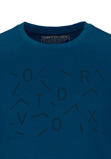 detail Pánské tričko Ortovox 150 Cool Lost T-shirt M Petrol Blue