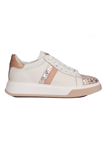 detail Dámské boty Nis 2229382L/9 Sneaker Pelle Stamp.Bianco/Space Petra