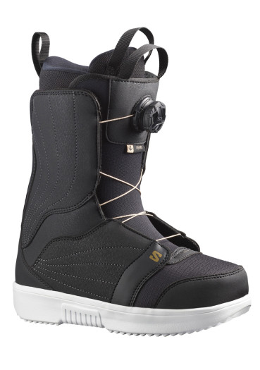 detail Dětské boty na  snowboard Salomon Pearl Boa Black/White/Gold