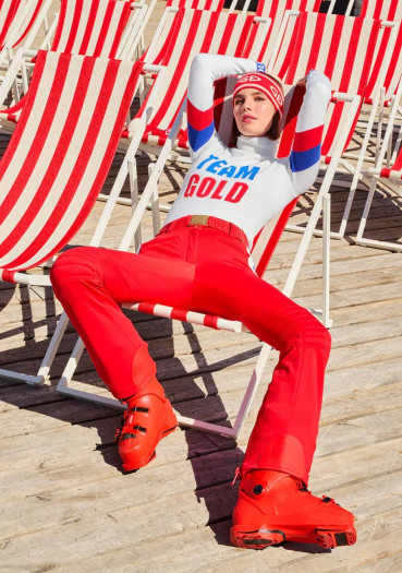 detail Dámské lyžařské kalhoty Goldbergh Alpine Ski Pants Flame