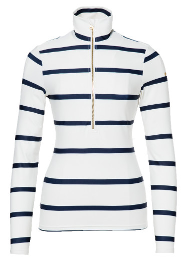 detail Dámský rolák Goldbergh Maxime Ski Pully Breton Stripe Cream/Blue