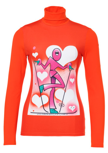 detail Dámské triko Goldbergh Femme Long Sleeve Tee Orange