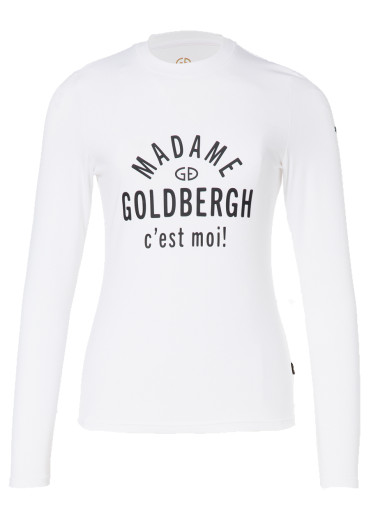 detail Dámské triko Goldbergh Madame Long Sleeve Tee White
