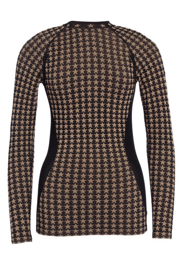 detail Dámské termotriko Goldbergh Starlet Baselayer Long Sleeve Black/Toffee