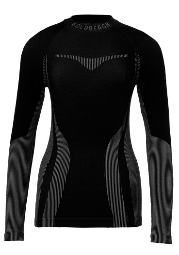 detail Dámské termotriko Goldbergh Slick Baselayer Long Sleeve Black