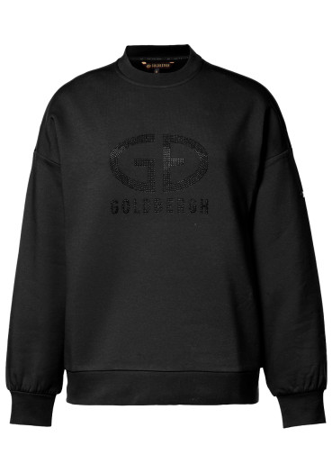 detail Dámská mikina Goldbergh Embrasse Crew Neck Sweater Black