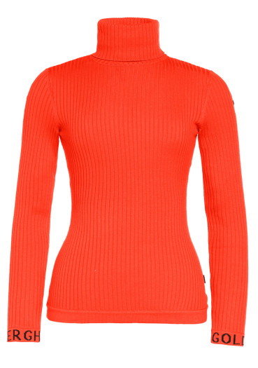 detail Dámský svetr Goldbergh Mira Long Sleeve Knit Sweater Orange