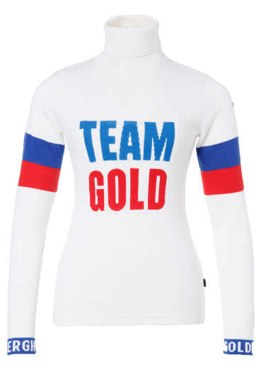 detail Dámský svetr Goldbergh Champ Long Sleeve Knit Sweater White