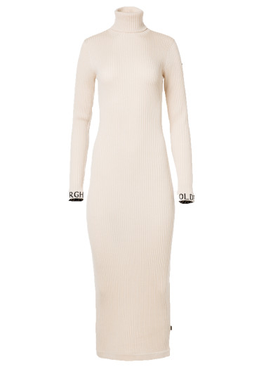 detail Dámské šaty Goldbergh Mireille Long Sleeve Knit Dress Champagne