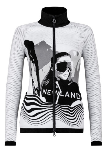 detail Dámský svetr Newland N4 6527/108 Lady Full Zip Black/White