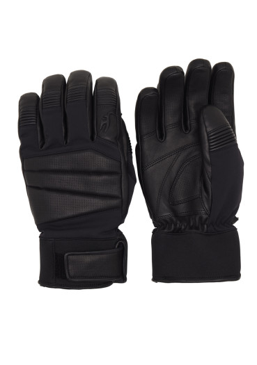 detail Pánské rukavice Toni Sailer Fred Men Leather Gloves Black