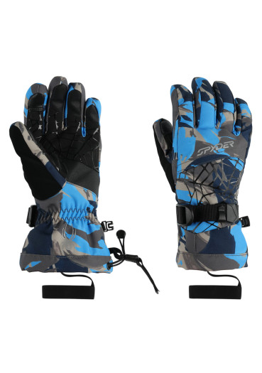 detail Dětské rukavice Spyder Boys Overweb Camouflage Aether Blue