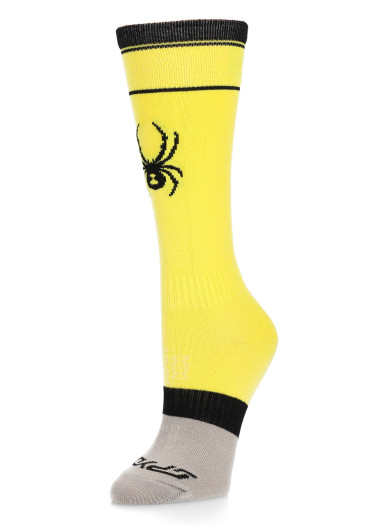detail Dětské lyžařské podkolenky Spyder Bug Liner Ski Socks - Acid Yellow