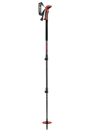 detail Skialpinistické hole Skialpové hole Leki Haute Route 3 dark anthracite-dark red-black 110-150 cm