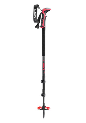 detail Skialpinistické hole Skialpové hole Leki Haute Route 3 dark anthracite-dark red-black 110-150 cm