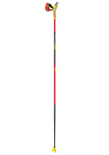 detail Lyžařské hole Leki HRC max FRT bright red-neonyellow-carbon structure