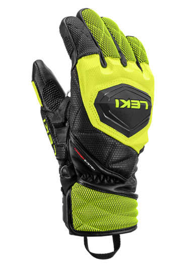 detail Rukavice Leki WCR Venom 3D Junior – Black/Ice Lemon