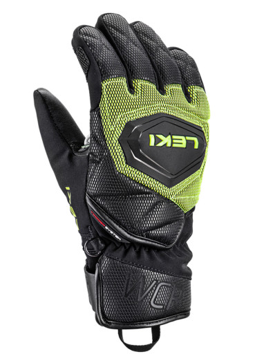 detail Rukavice Leki WCR Coach 3D Junior – Black / Ice Lemon
