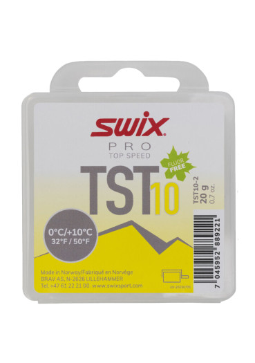 detail Tuhý parafín Swix TST10-2 Top Speed Turbo, žlutý, 0°C/+10°C, 20g