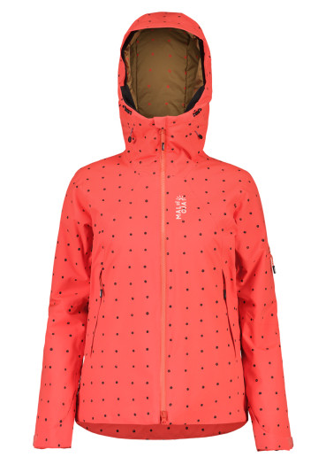 detail Bunda Maloja  ToscM. bright cranberry bubbledots