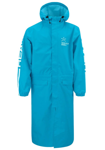 detail Head Race Rain Coat Unisex Blue